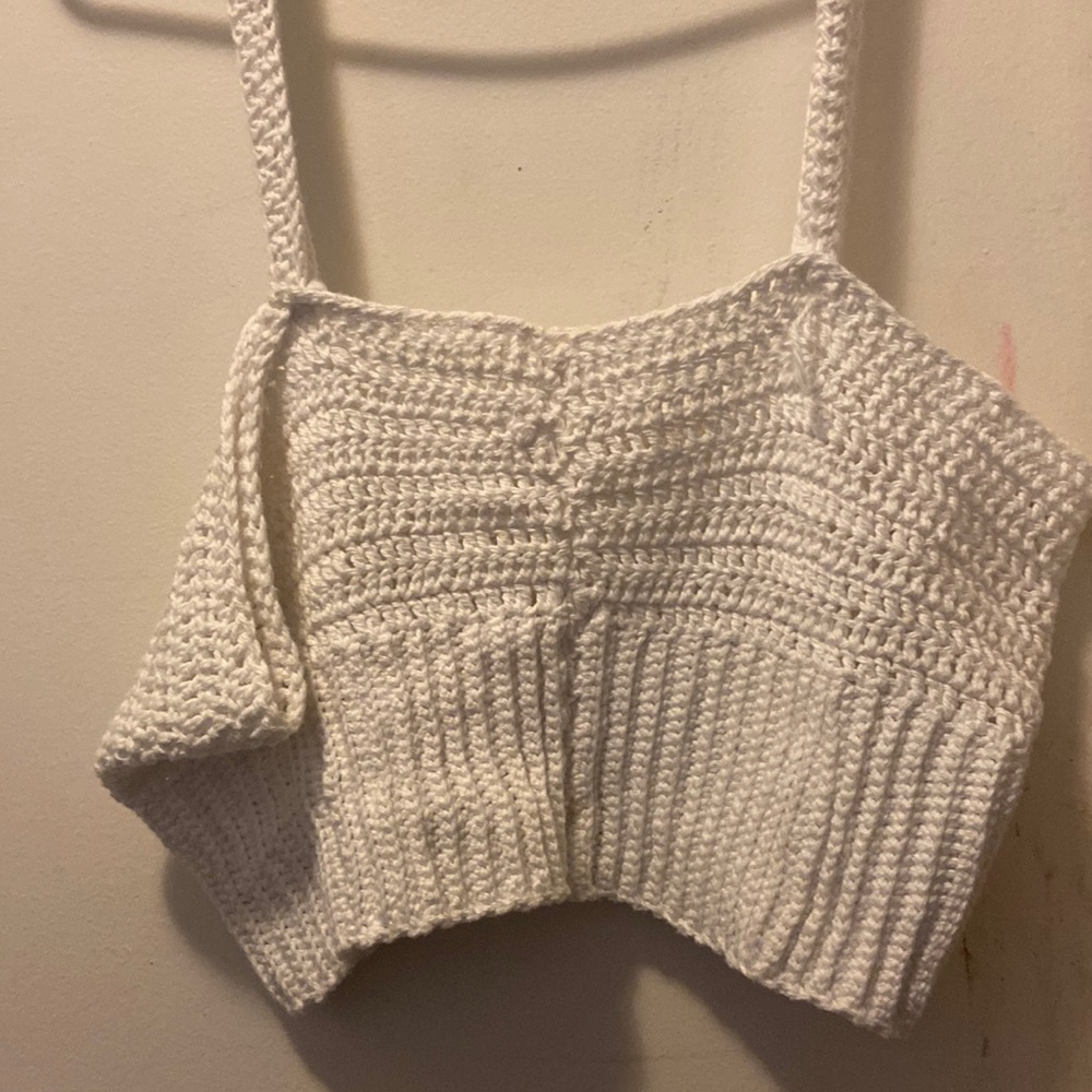 White crochet top